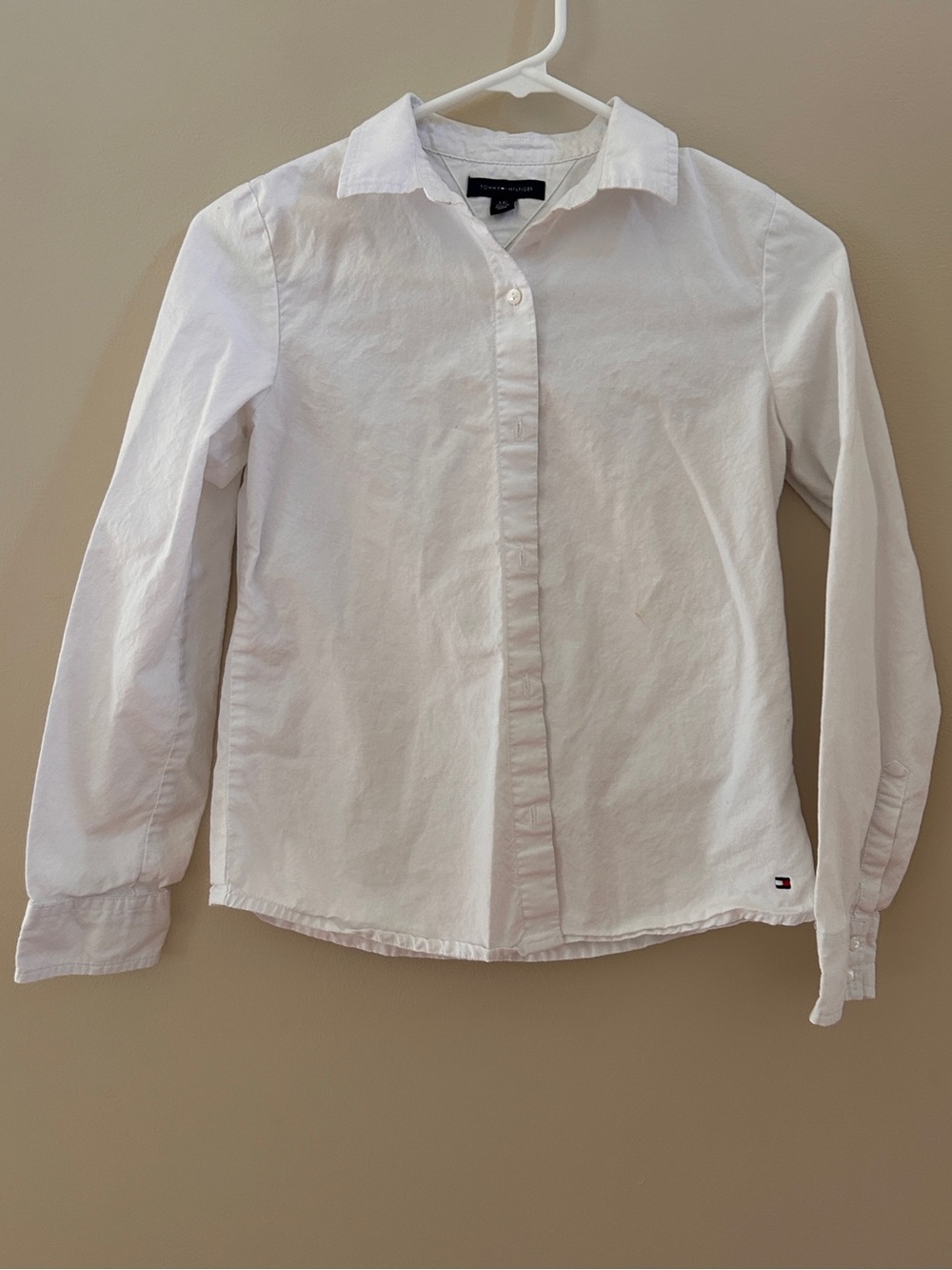Tommy Hilfiger White Button-Down Girls Dress Shirt